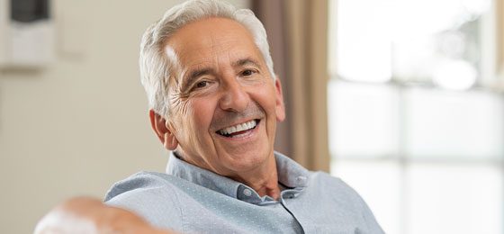 smiling elderly man
